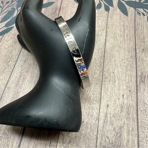 Stainless Steel Little Sister Cuff Bracelet 7 In‎ B9